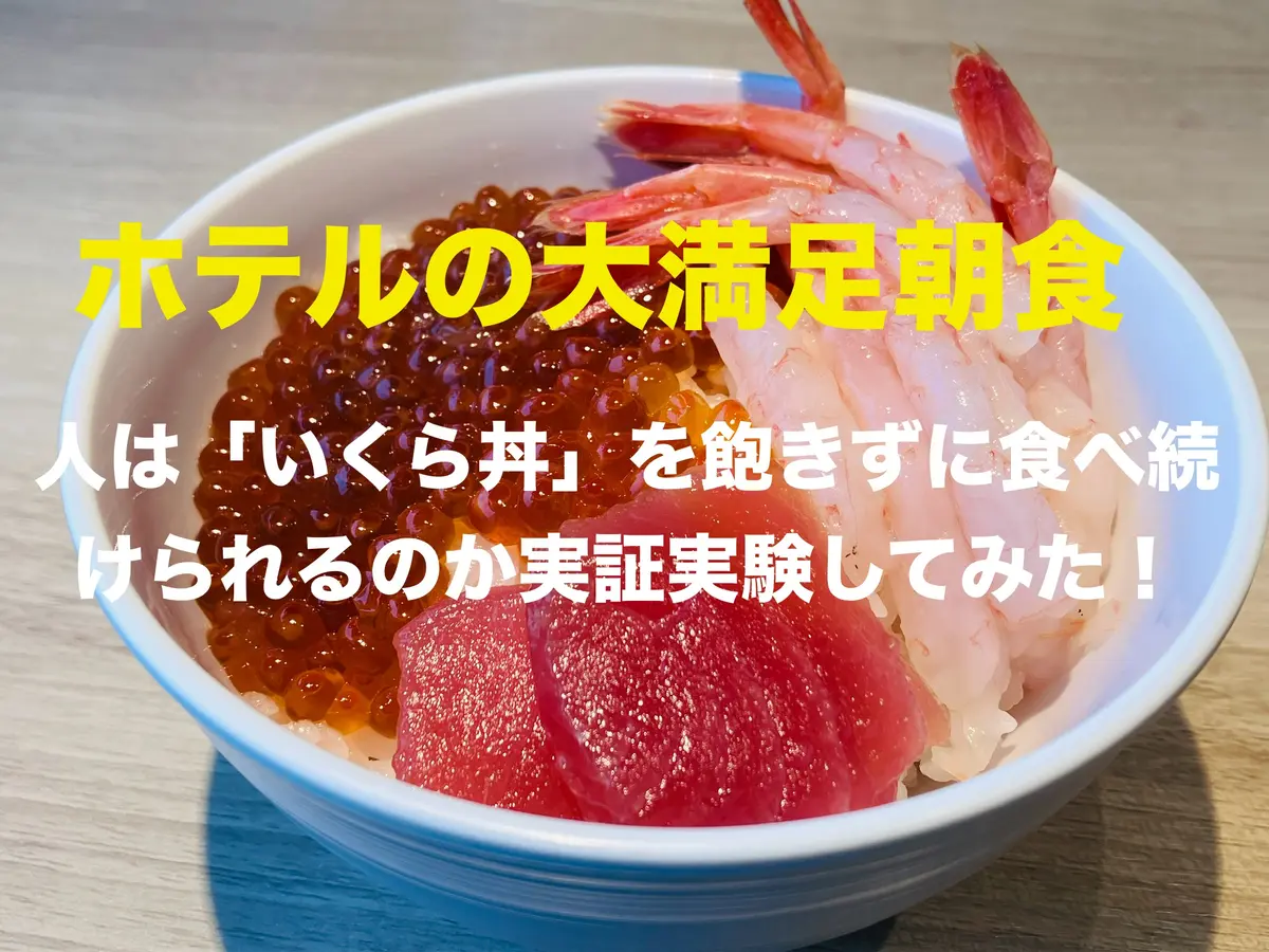 【いくら食べ放題朝食】人は何日で飽きるのか検証します!