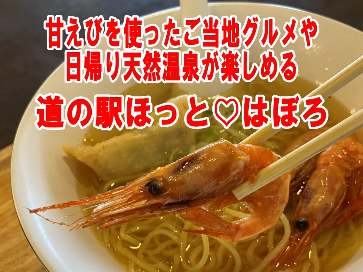 【羽幌町】道の駅ほっと♡はぼろ|甘えびご当地グルメ・日帰り天然温泉・日本最北のバラ園も