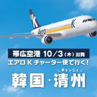 【HISからのお知らせ】帯広空港⇔韓国「清州（チョンジュ）空港」超特別価格で往復航空券を販売