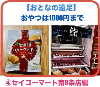 【おとなの遠足】④セイコーマート南8条店編｜おやつは1000円まで