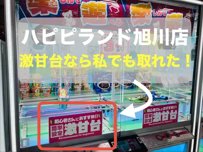 【旭川】ハピピランド旭川店は食材景品が充実♪UFOキャッチャー初心者でも取れる「激甘台」を攻略！