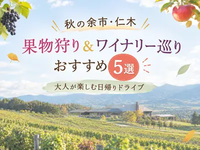 【秋の余市・仁木】果物狩り＆ワイナリー巡りおすすめ5選！大人が楽しむ日帰りドライブ｜おすすめ寄り道スポット情報付き