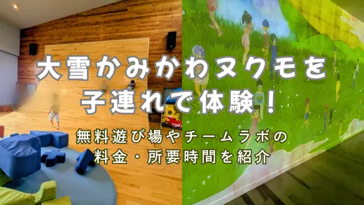 【上川町】大雪かみかわヌクモを子連れで体験！無料遊び場やチームラボの料金・所要時間を紹介