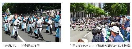 よさこいソーラン大通南北パレード会場