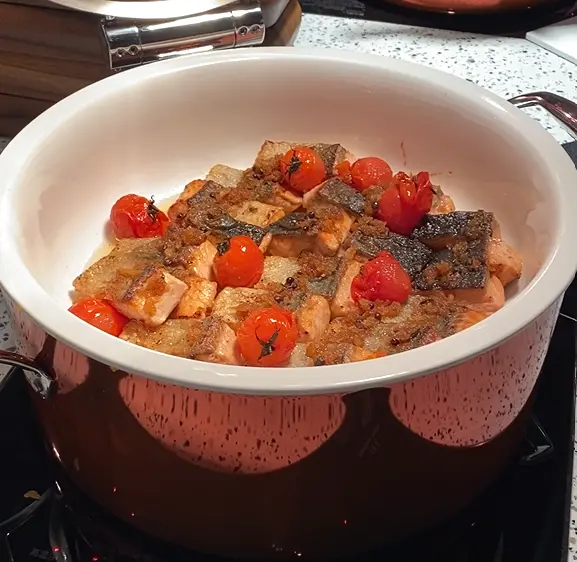 日高産鮭のムニエル　山椒香るブールノアゼット