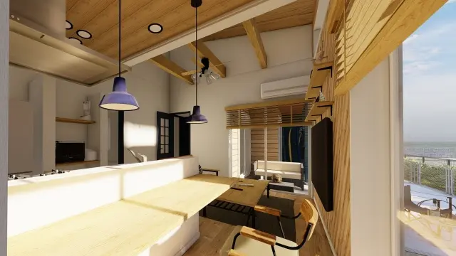 景色が良いリビング