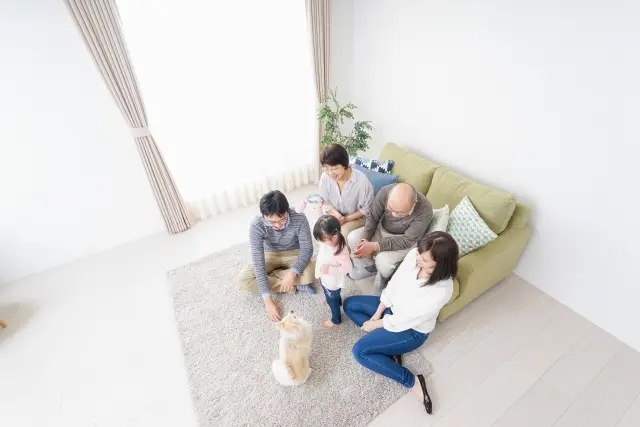 ペットと三世代家族
