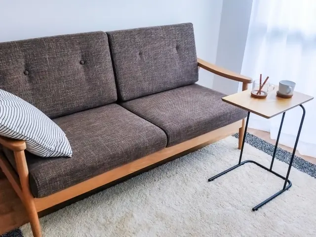 ラグの重ね敷き