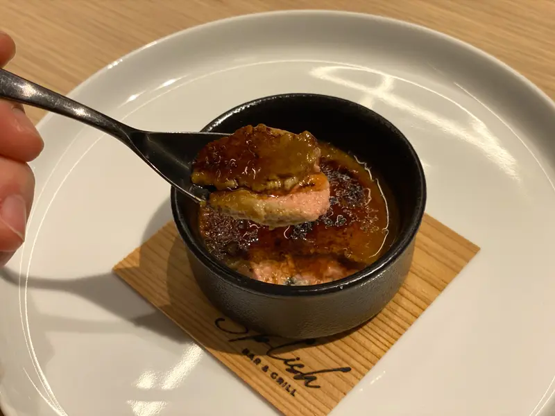鶏白レバーのブリュレ仕立て