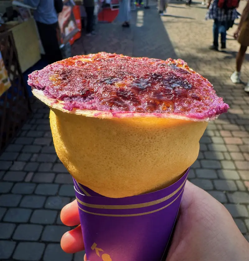 「紫芋のカスタードクレープ」650円(税込)