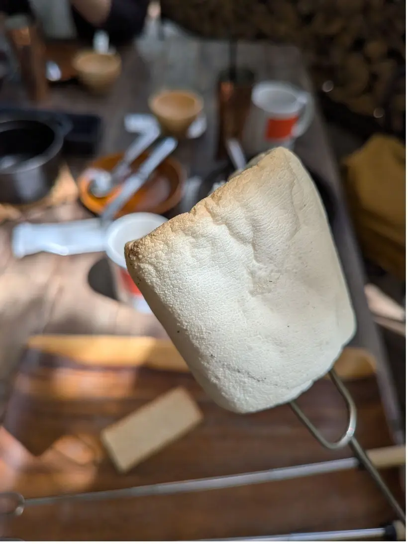 レストランmountainmanの枝マシュマロ