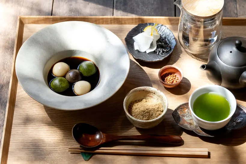 ともえ白玉、お茶セット 1,650円