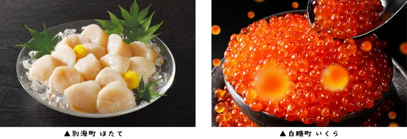 ディスプレイする返礼品の一例です。