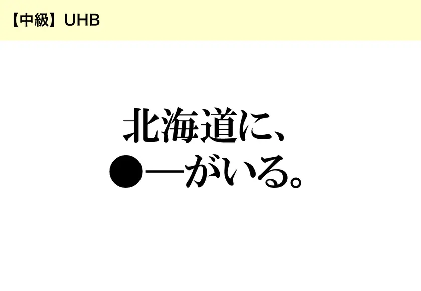 【中級】UHB「北海道に、●―がいる。」