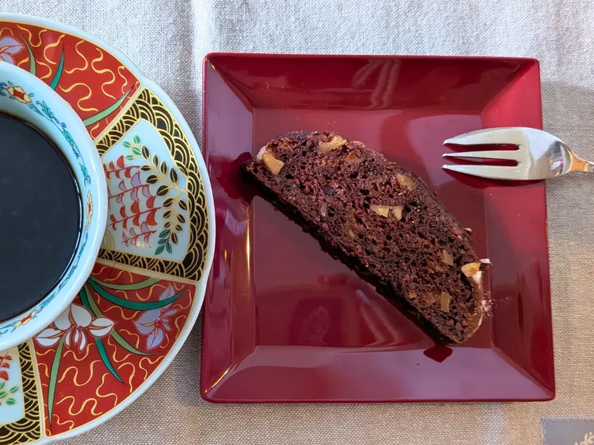 BonMoment米粉のシュトーレンとコーヒー