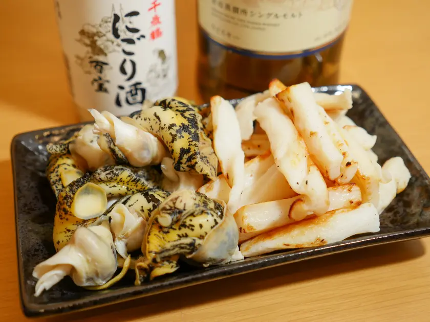 煮つぶ・焼イカ