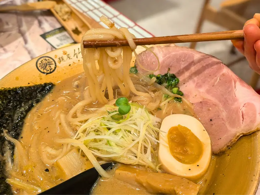 麺屋竹蔵の札幌味噌らーめん（米粉麺）