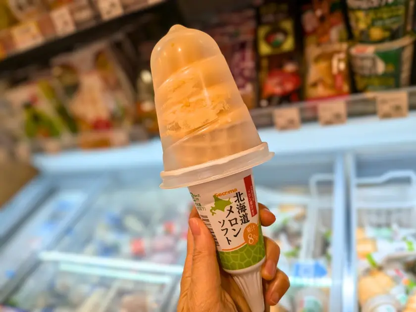 セイコーマートの北海道コーナーのメロンソフト