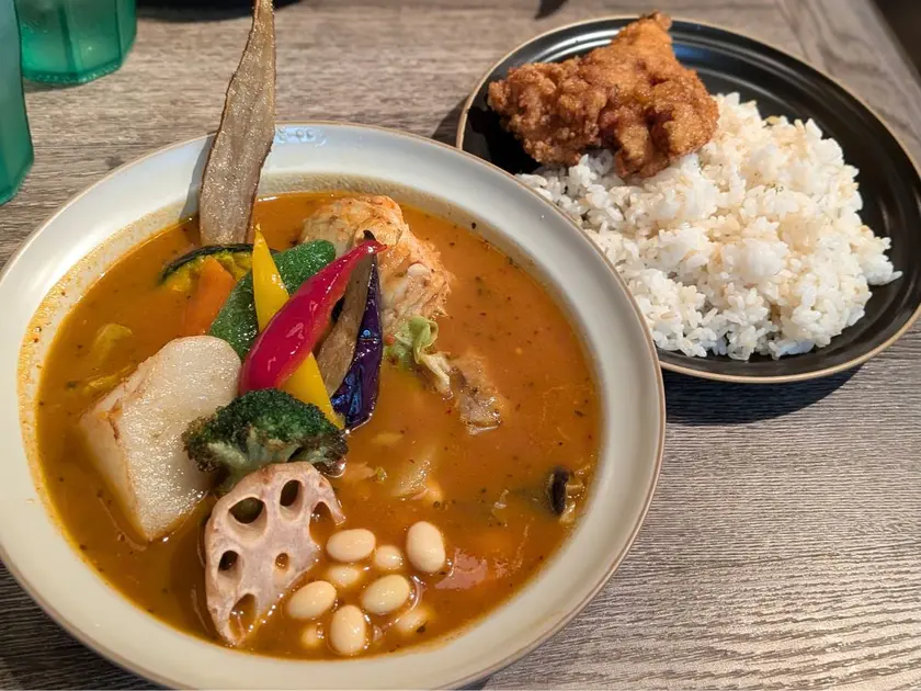 侍.ザンギ&チキン1/2と野菜