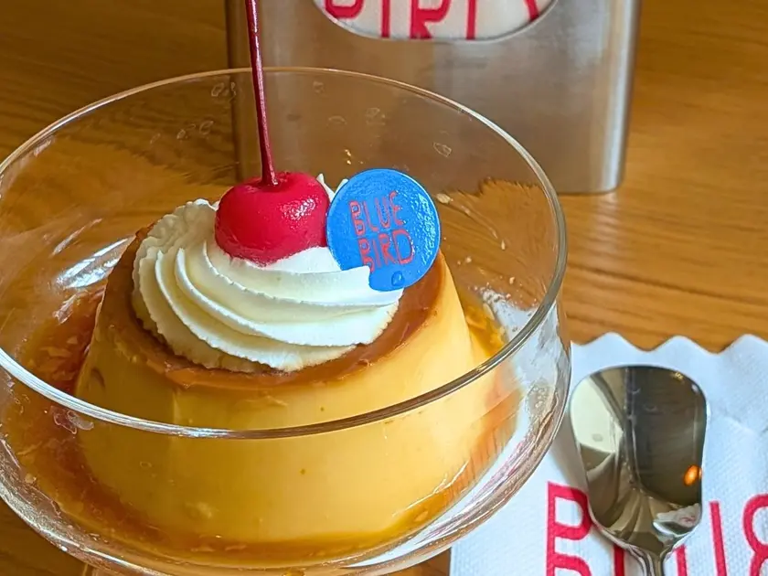 喫茶ブルーバードのプリン