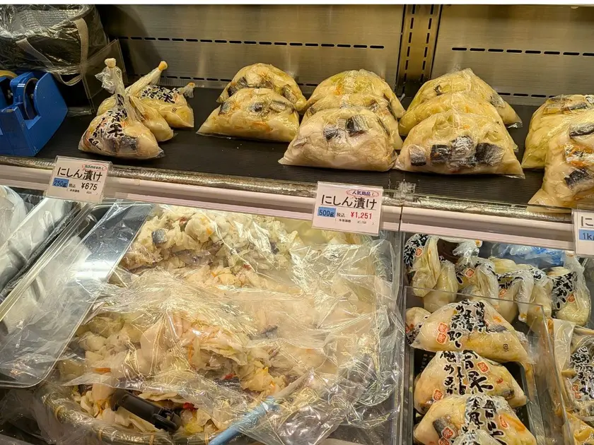 田中青果 札幌三越店のやん衆にしん漬